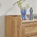 Miniatyrbild 3 av 10: Commode 3 tiroirs avec façades en rotin naturel L80 cm - PALMO