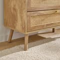 Miniatyrbild 4 av 10: Commode 3 tiroirs avec façades en rotin naturel L80 cm - PALMO