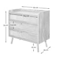 Miniatyrbild 6 av 10: Commode 3 tiroirs avec façades en rotin naturel L80 cm - PALMO