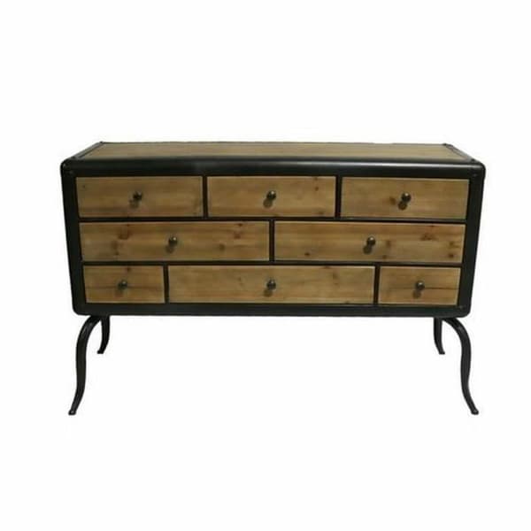 Byrå - [MÄRKE] - Metallträd - 8 lådor - Vit - Vintage