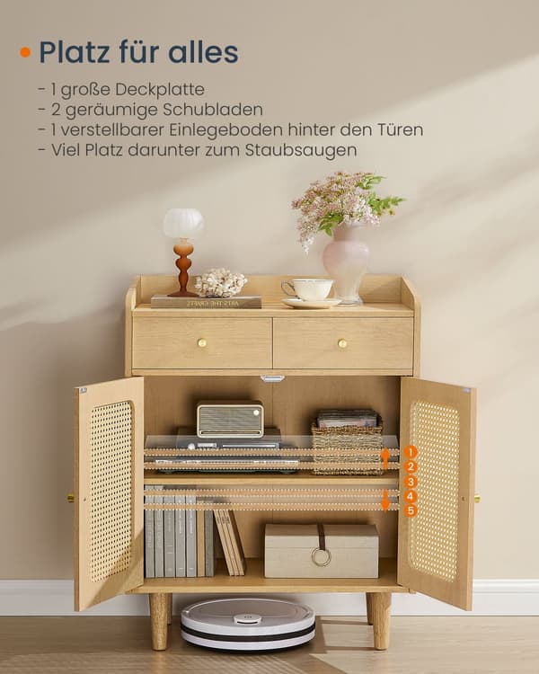 Rattan -ilmeen ovet, tammi beige
