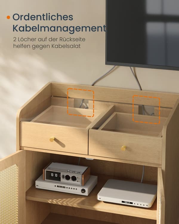Rattan -ilmeen ovet, tammi beige