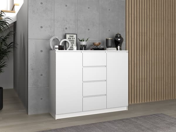 Malwa Kommode 2D4S/120 HVID