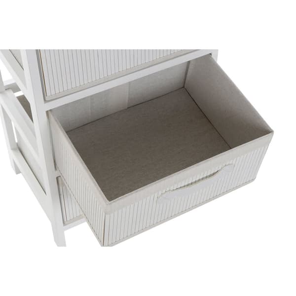 Kommode DKD Home Decor Hvid Bambus Paulonia træ 42 x 32 x 63 cm
