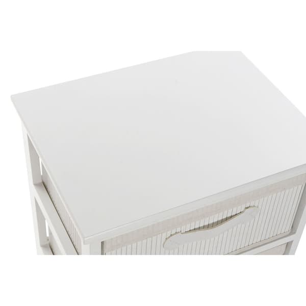 Kommode DKD Home Decor Hvid Bambus Paulonia træ 42 x 32 x 63 cm