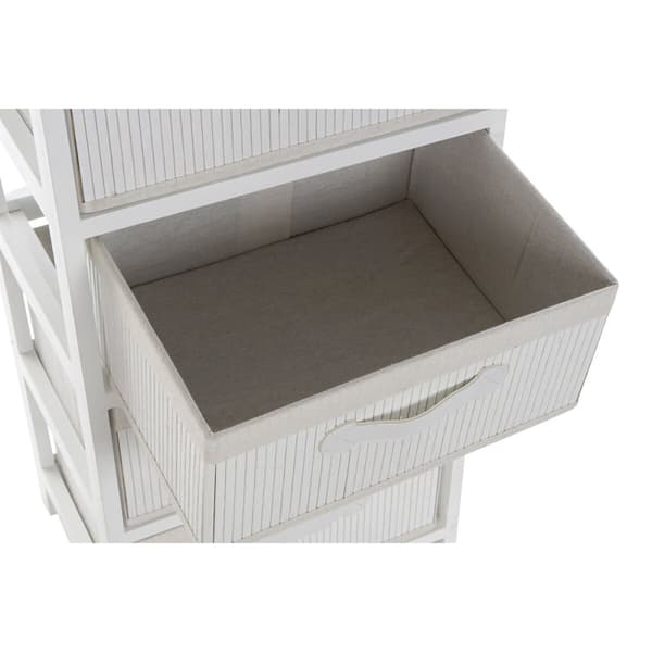 Kommode DKD Home Decor Hvit Bambus Paulownia-tre 42 x 32 x 98 cm