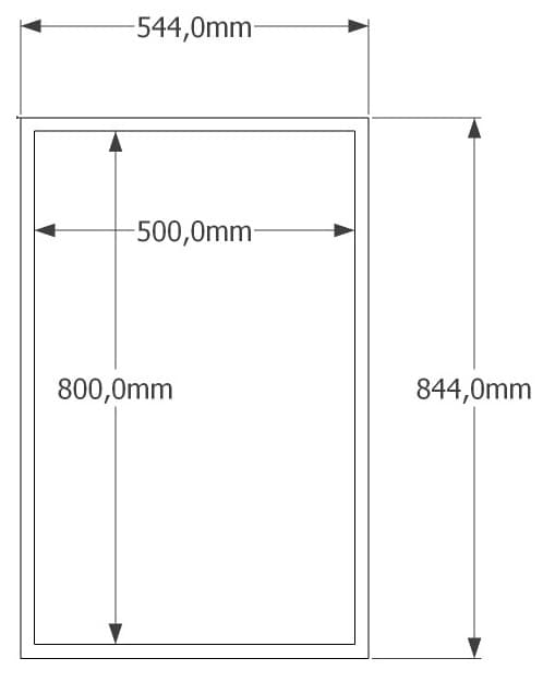 ASTRAL spejl til toiletbord ASTRAL 50x80cm hvid