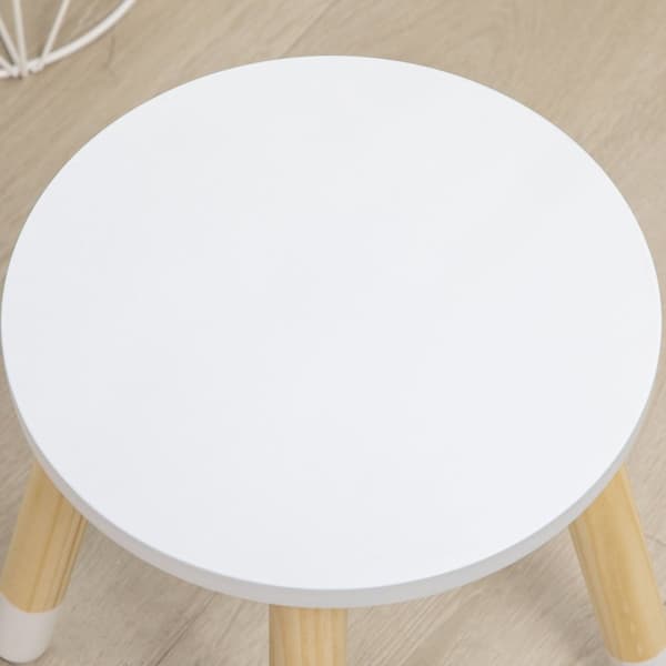 Rootz Børnefrisørklædningsbordsæt - Vanity Table - Kids Hair Station - Opbevaringsplads - 60 cm x 40 cm x 95 cm - Hvid/brun - Alder 3-6