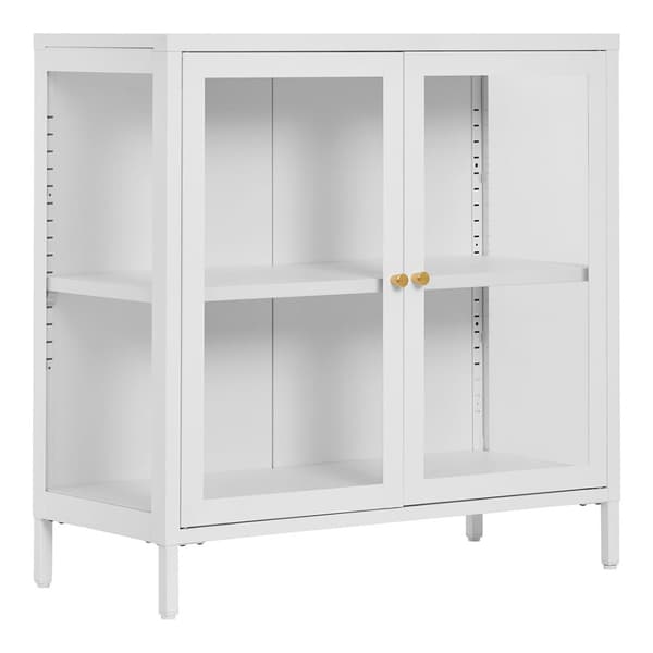 Dalby skjenk 2 glassdører hvit.