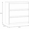 Miniatyrbilde 6 av 6: Kommode CHELSEA  Grå Antrasitt 77,2 x 42,2 x 79,9 cm