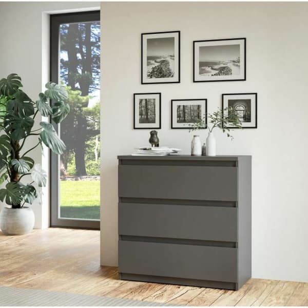 Kommode CHELSEA Grå Antrasitt 77,2 x 42,2 x 79,9 cm