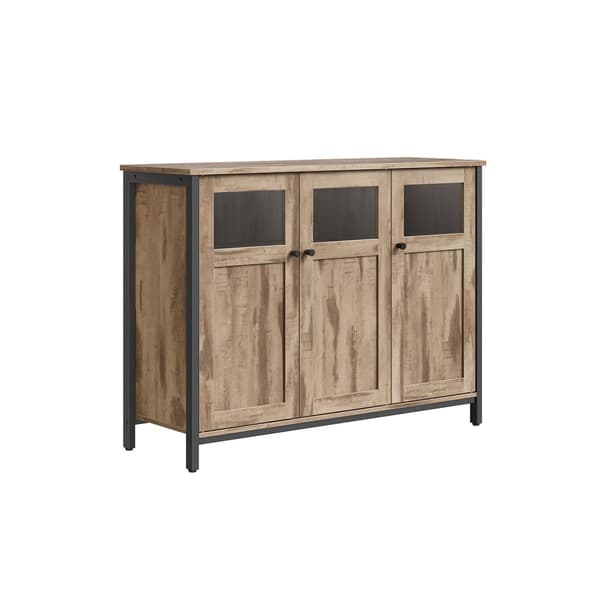 Sidobord, VASAGLE LSC099B01, 100x35x75 cm, Brun-Svart