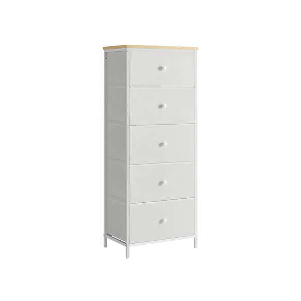 Kommode, SONGMICS, 29,8 x 45 x 112,3 cm, Duegrå-cremehvid.