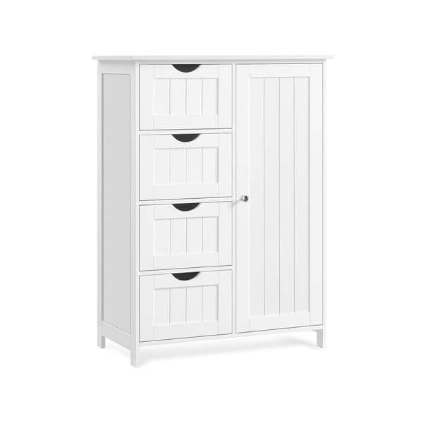 Sideboard, Badezimmerskab, LHC41W, 35x65x90 cm, Hvid