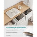 Miniatyrbillede 6 af 9: Kommode, LTS137B01, 98x85 cm, Hvid-Eg