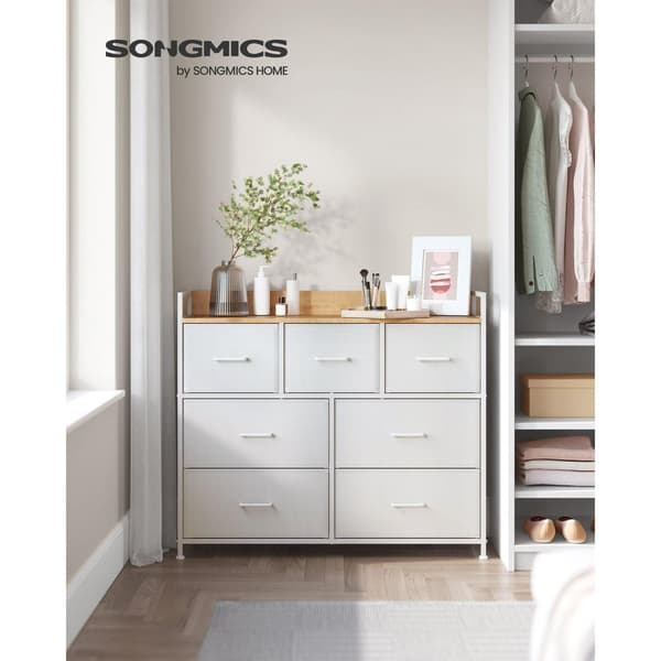Kommode, LTS137B01, 98x85 cm, Hvid-Eg