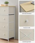 Miniatyrbillede 7 af 8: Kommode, SONGMICS, 30x56x93 cm, Gul