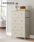 Miniatyrbillede 2 af 8: Kommode, SONGMICS, 30x56x93 cm, Gul
