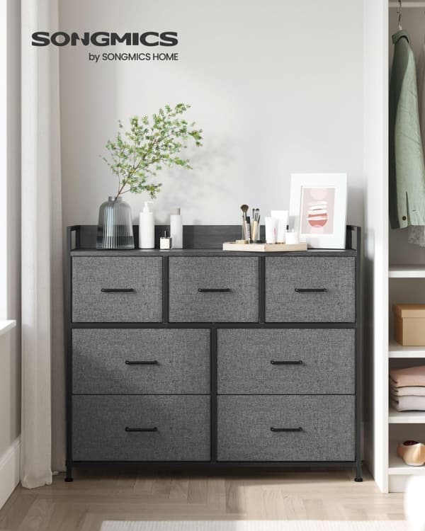 Kommode, SONGMICS, 98x28.5 cm, Grå