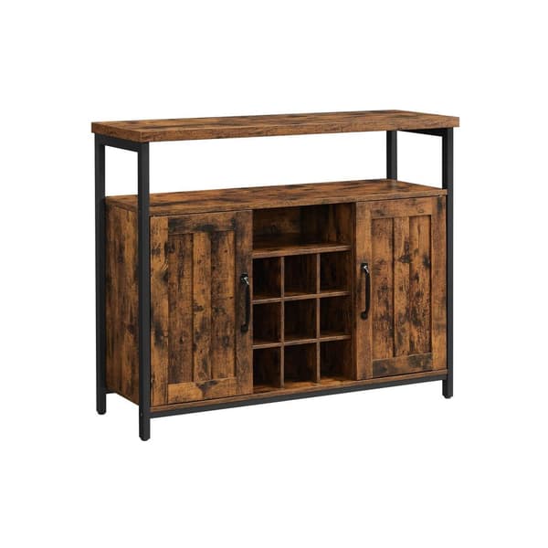 Sideboard, VASAGLE, 100x35x81 cm, Brun-Sort