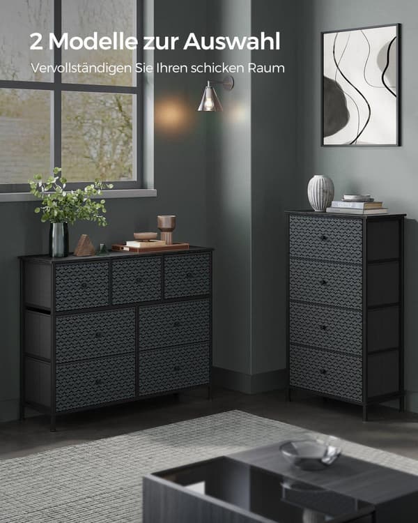 Byrå, SONGMICS LTS114B01, 30x51x99 cm, Svart