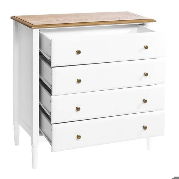 Kommod - ATMOSPHERA - Solen - 4 lådor - Essentiel - Trälook - Svart