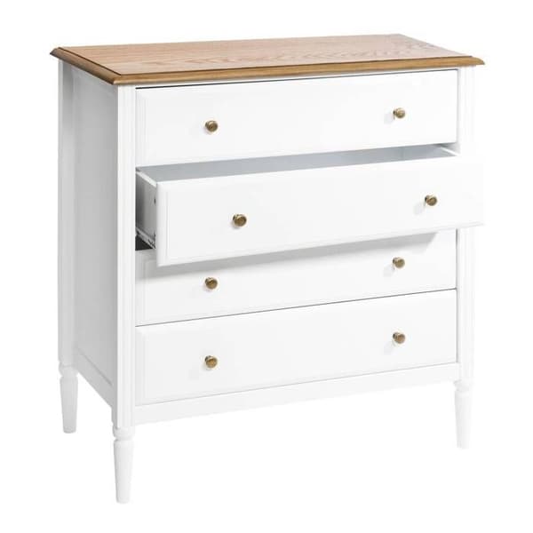Kommod - ATMOSPHERA - Solen - 4 lådor - Essentiel - Trälook - Svart