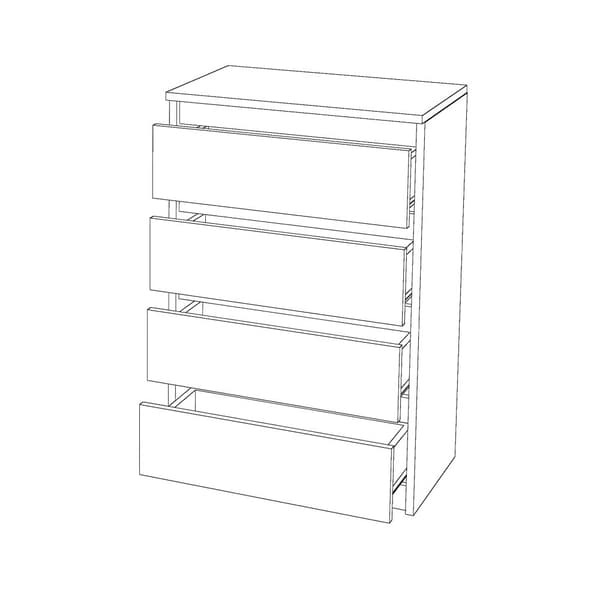 Lipasto Oak Wotan 60 CM 4S TV Kaappi Olohuoneen Makuuhuoneen kalusteet