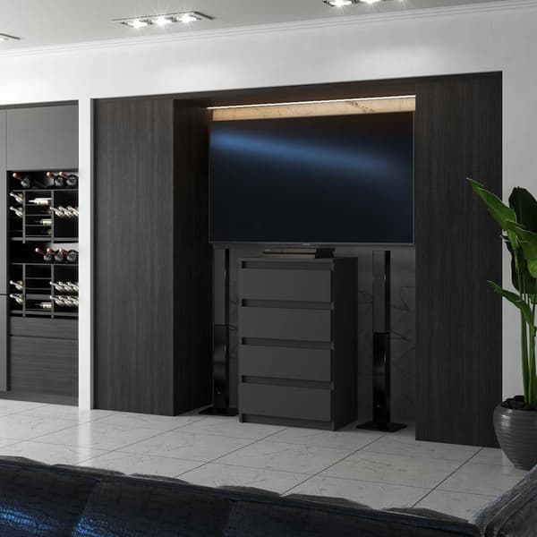 Lipasto Matt Grey 60 CM TV Kaappi Olohuoneen Makuuhuoneen kalusteet