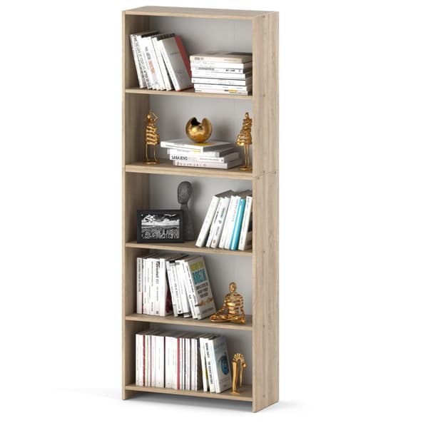 Kontorbogreol Sonoma Eg 70 CM 5 hylder Legetøj Træloft