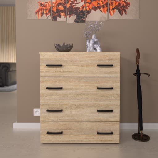 KENKÄKAAPPI SONOMA OAK 71x82,9x35 4 HYLLYLTÄ ILMAN ISTUImaa