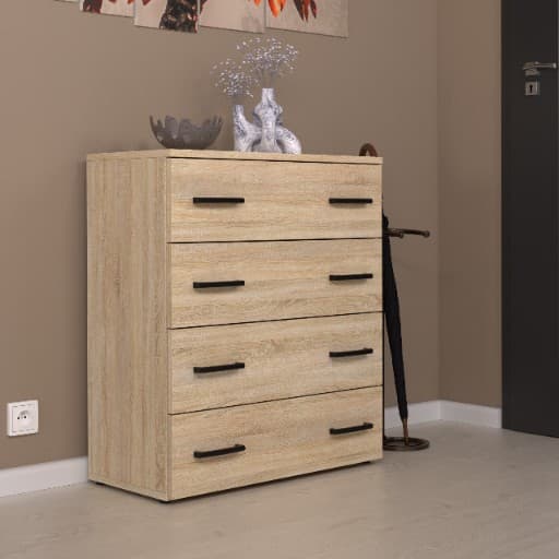 KENKÄKAAPPI SONOMA OAK 71x82,9x35 4 HYLLYLTÄ ILMAN ISTUImaa