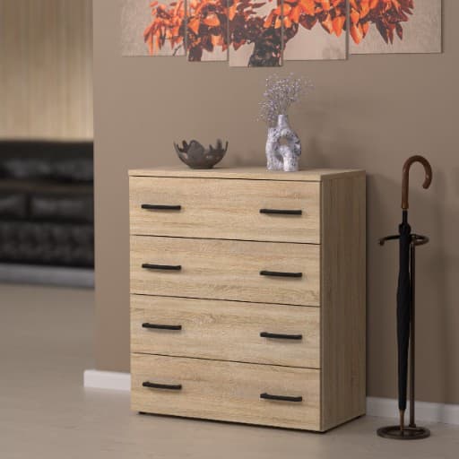 KENKÄKAAPPI SONOMA OAK 71x82,9x35 4 HYLLYLTÄ ILMAN ISTUImaa