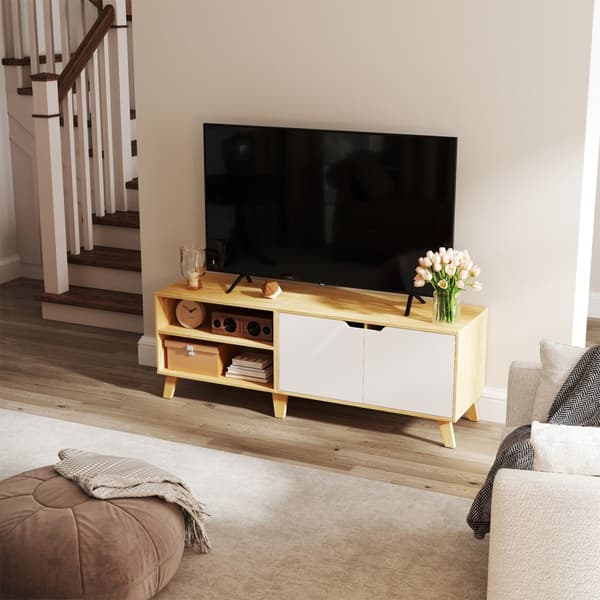 TV-möbler 140 cm-kabinett med 2 dörrar, modern design