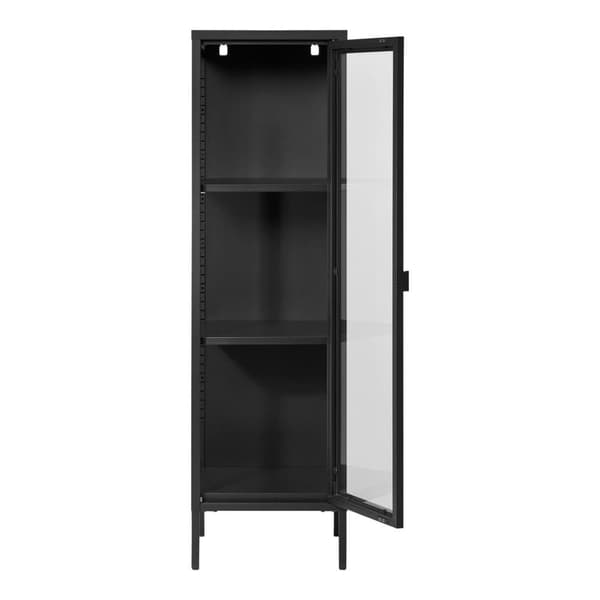 Skåp, Brisbane Slim Display, 40x35x140 cm, Svart