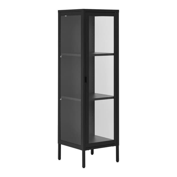 Skåp, Brisbane Slim Display, 40x35x140 cm, Svart