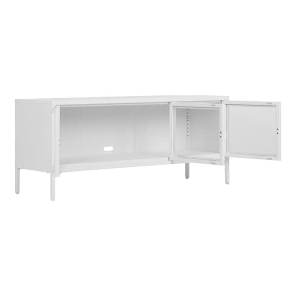 TV-bänk, Brisbane TV-bänk, 130x40x55 cm, Vit