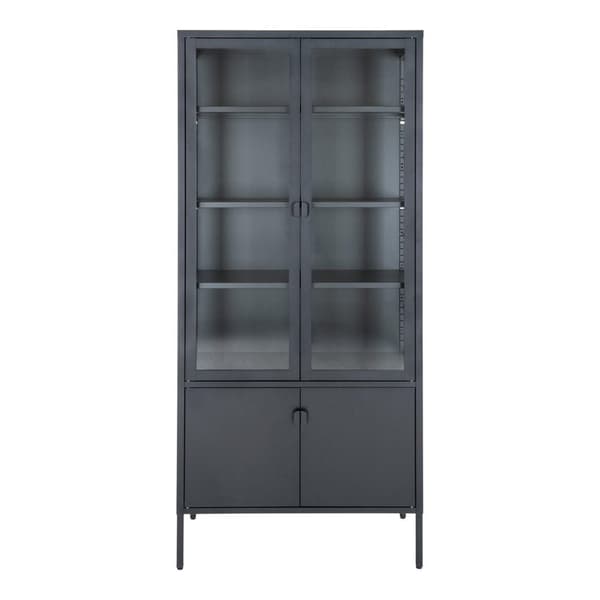 Skab, Brisbane Display, 80x35x180 cm, Sort