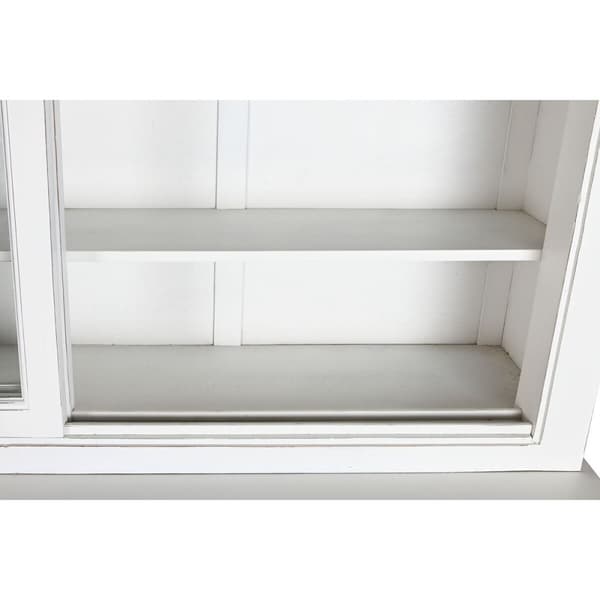 Visningsställ Home ESPRIT Vit Glas Mangoträ 170 x 45 x 200 cm