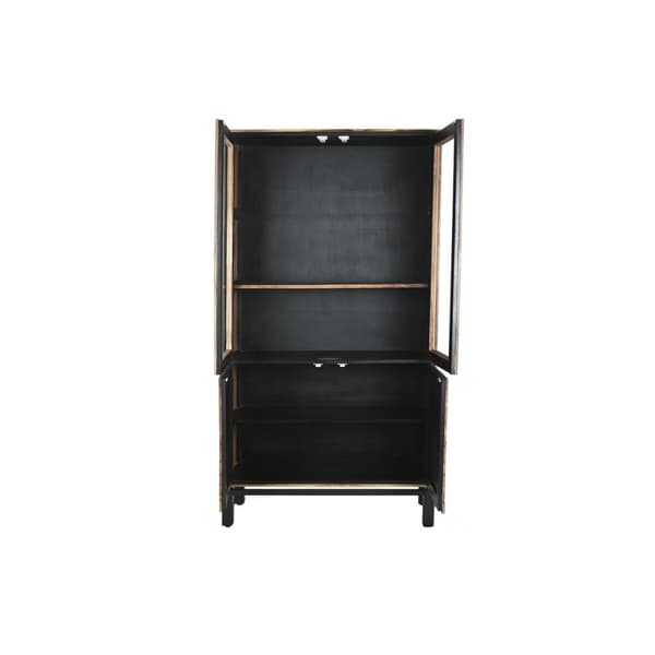 Display Stand Home ESPRIT Brun Sort Teak Akacie 100 x 40 x 185 cm