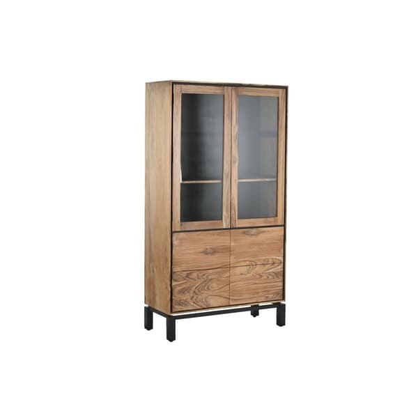 Display Stand Home ESPRIT Brun Sort Teak Akacie 100 x 40 x 185 cm