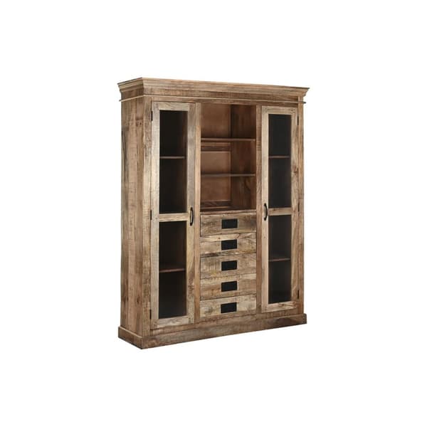 Display Stand Home ESPRIT Brun Krystal Mangotræ 165 x 45 x 210 cm