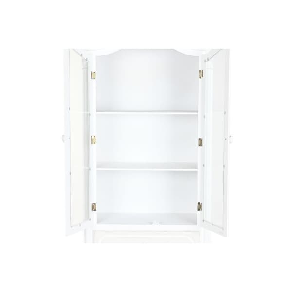 Display Stand Home ESPRIT Hvid Træ Krystal 76 x 39 x 193 cm
