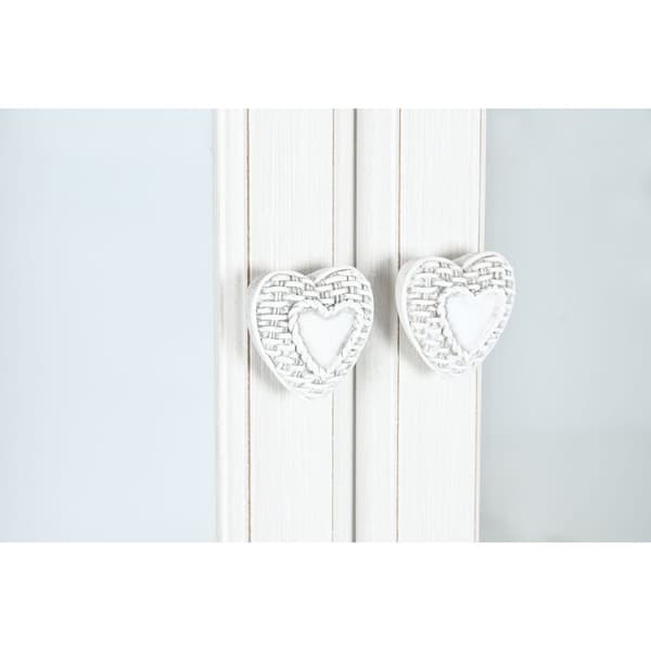 Display Stand Home ESPRIT Hvid Træ Krystal 76 x 39 x 193 cm