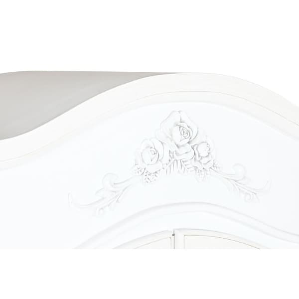 Display Stand Home ESPRIT Hvid Træ Krystal 76 x 39 x 193 cm