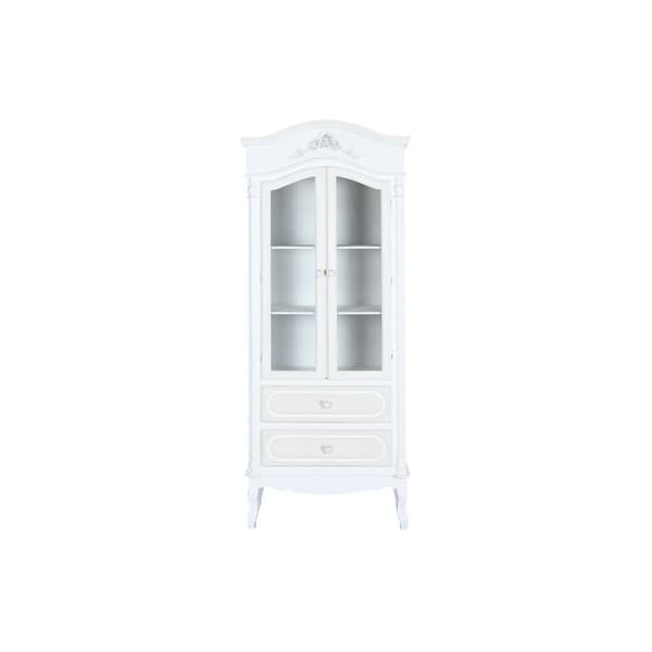 Display Stand Home ESPRIT Hvid Træ Krystal 76 x 39 x 193 cm