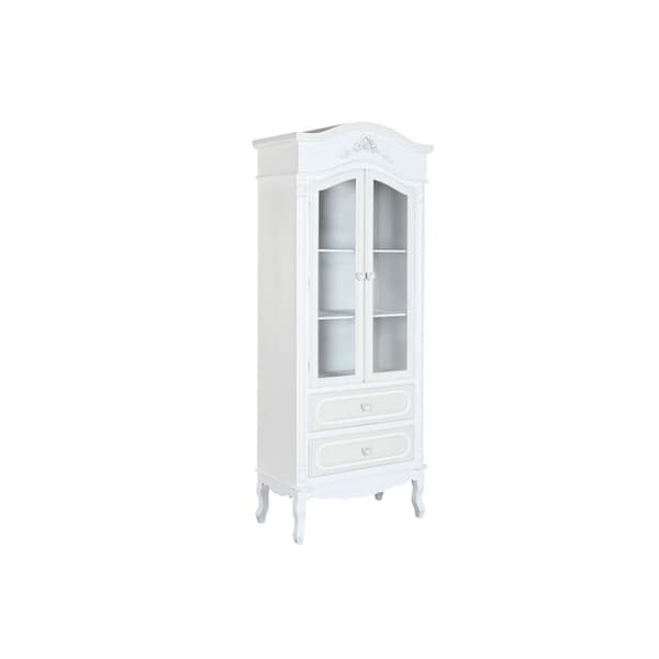 Display Stand Home ESPRIT Hvid Træ Krystal 76 x 39 x 193 cm