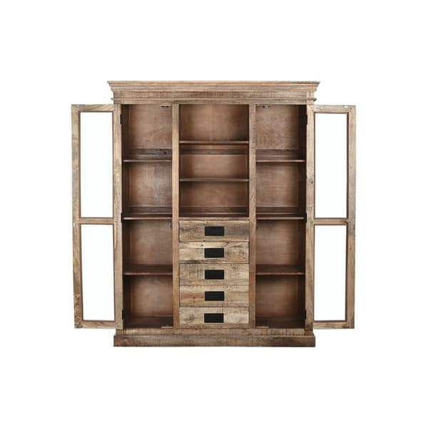 Skjermstativ Home ESPRIT Brun Krystall Treverk av mangotre 165 x 45 x 210 cm