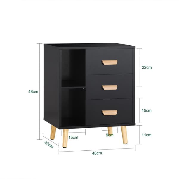 Sengebord, FBT95-SCH, 48x40x60 cm, Brun