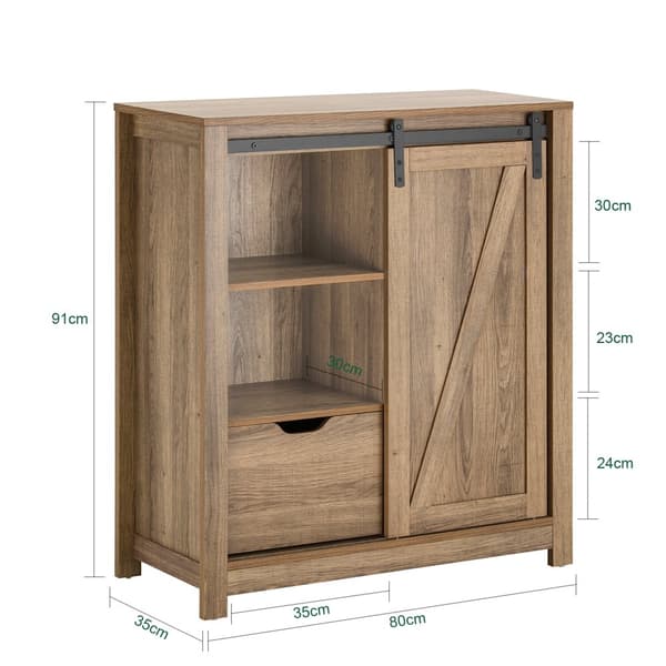 Åbent Skab, FSB59-BR, 80x35x91 cm, Sort